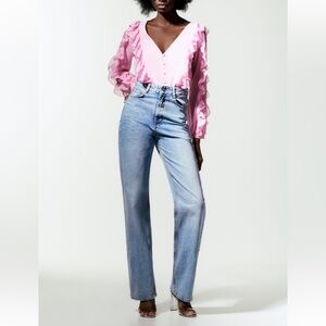Zara full length straight leg jeans